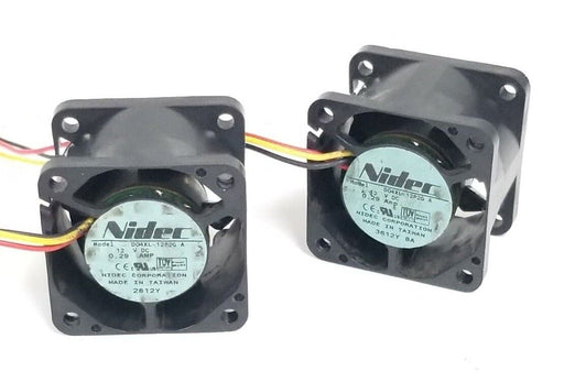 LOT OF 2 NIDEC D04XL-12P2G A FANS 12VDC, 0.29A, D04XL12P2GA