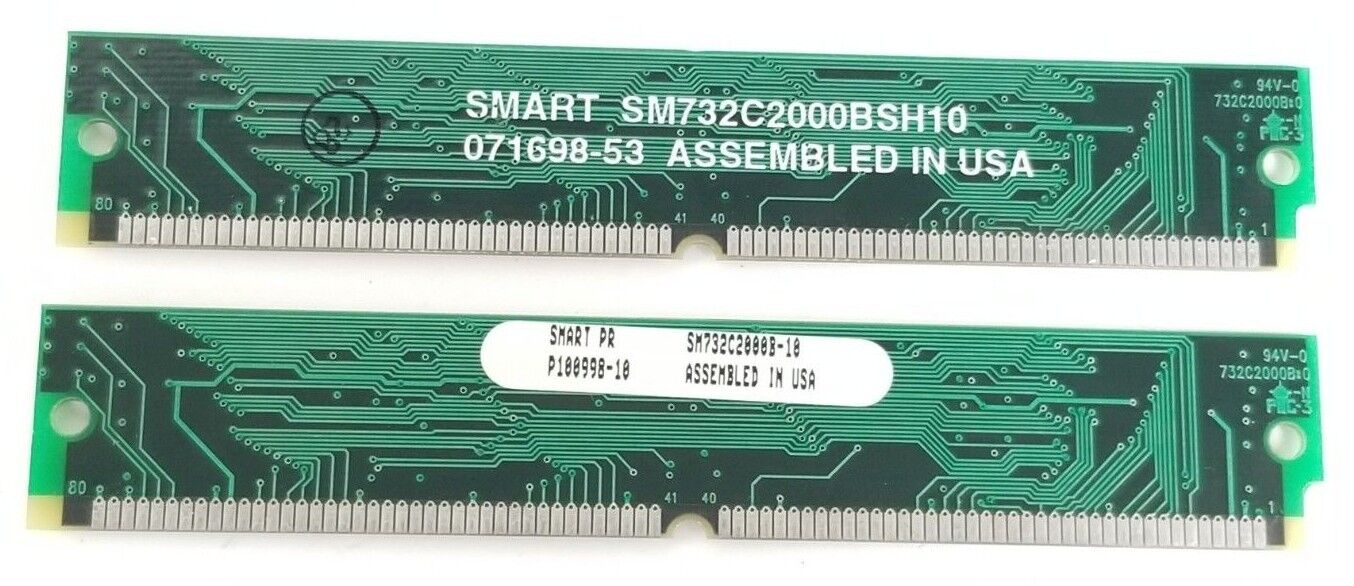 LOT OF 2 CISCO / SMART SM732C2000BSH10 MEMORY BOARDS SM732C2000B-10