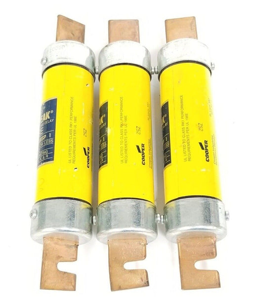 LOT OF 3 BUSSMANN LPS-RK-200SP DUAL-ELEMENT TIME-DELAY FUSES, 200A, LPSRK200SP