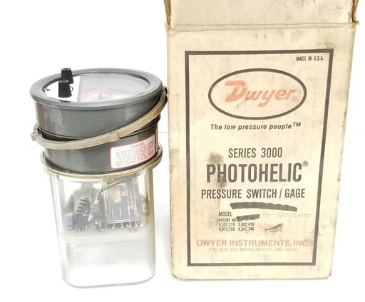 DWYER 13-160136-02 PHOTOHELIC PRESSURE GAGE WE1206LR50 , CIRCUIT: HH 120V