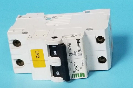 KLOCKNER MOELLER FAZN-B6-2 CIRCUIT BREAKER 6AMP 2POLE 277/480VAC FAZNB62