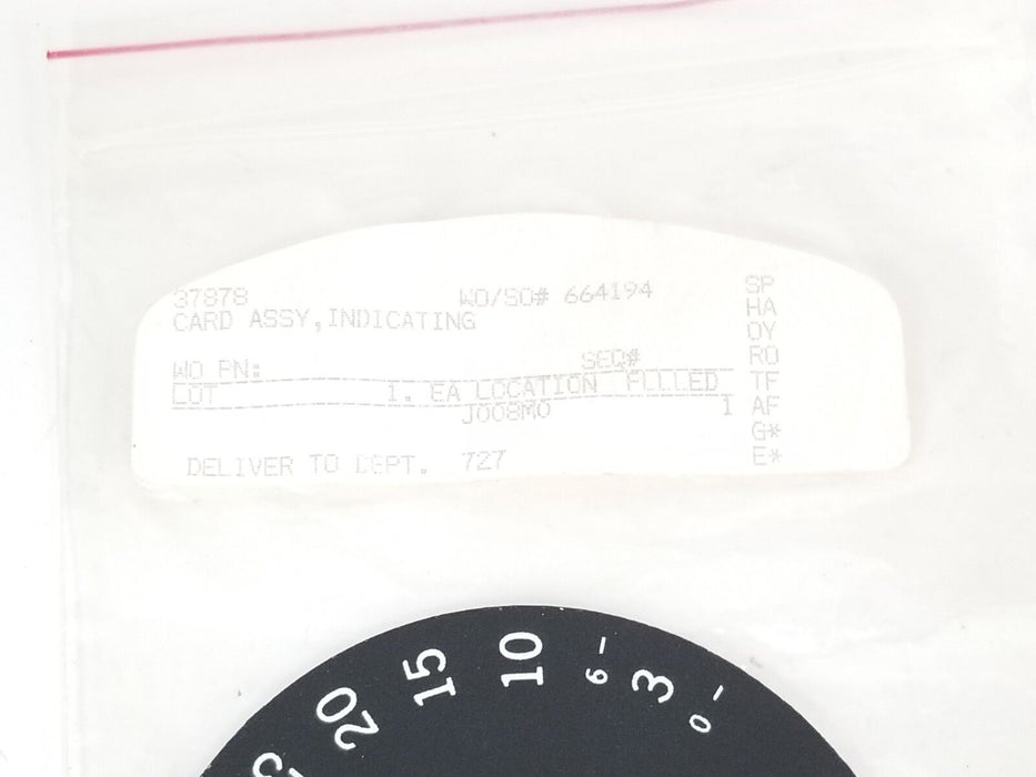 NEW MDT BIOLOGIC COMPANY 37878 CARD ASSY, INDICATING