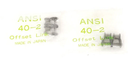 LOT OF 2 NEW WHITNEY CHAIN 40-2 OFFSET CHAIN LINKS, ANSI 402, DOUBLE STRAND