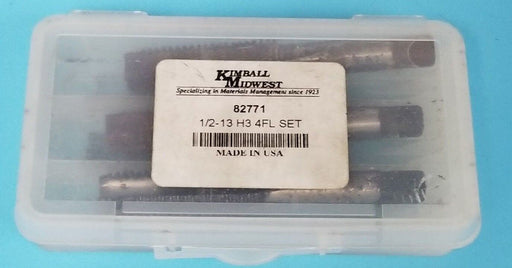 NEW KIMBALL MIDWEST 82771 TAP SET 1/2-13 H3 4FL SET