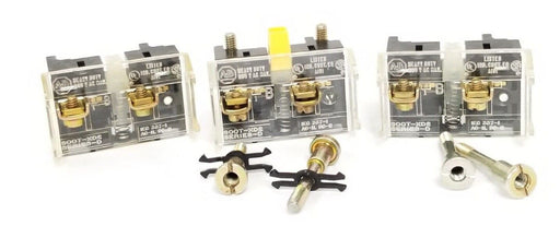 LOT OF 3 ALLEN BRADLEY 800T-XD2 CONTACT BLOCKS 800TXD2, SER. D