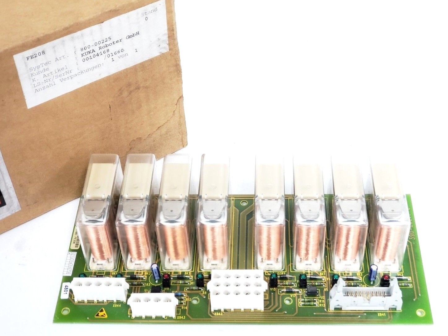 NEW KUKA ROBOTICS 390-00214-0 RELAY BOARD 00104168 / 800-00225 / 390002140