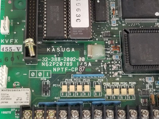 KASUGA 32-388-2002-00 BOARD N62P20789 1/5A NPTF-CP87 W/ 32-350-2001-02 INTERFACE