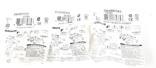 LOT OF 3 NEW TELEMECANIQUE ZB4BW353 ORANGE COVER PUSH BUTTONS