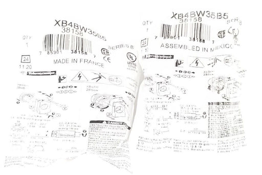 LOT OF 2 NEW TELEMECANIQUE XB4BW35B5 PUSHBUTTONS LED 24V