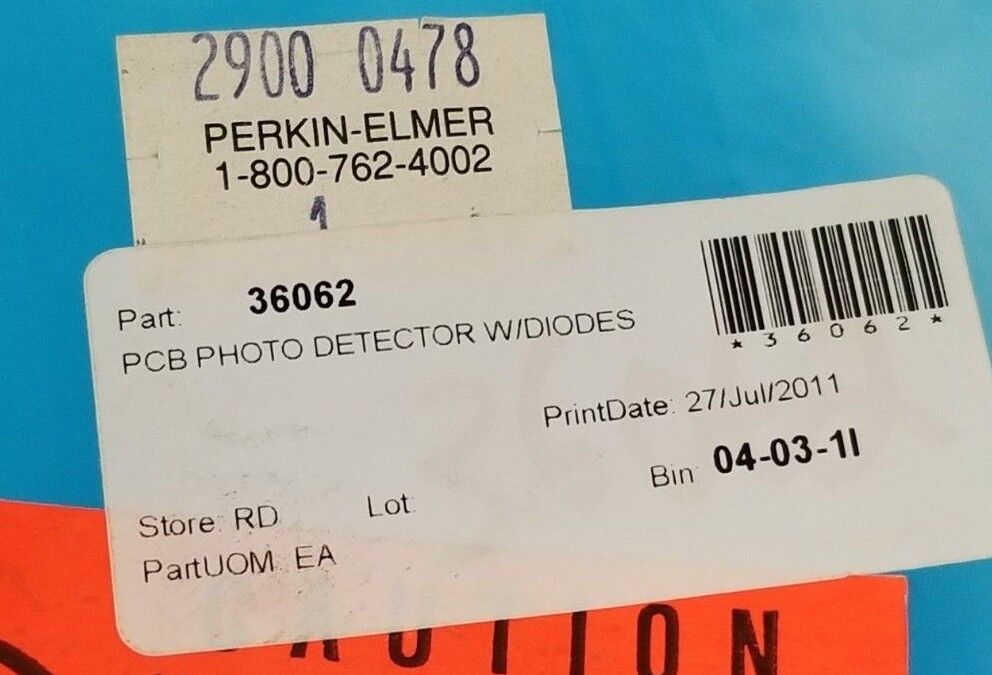 NEW PERKIN-ELMER 2900-0478 PHOTO DIODE BOARD 1750-0309-C REV. A, 126312