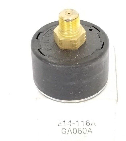 NIB NUMATICS 214-116A GAUGE 2'', 1/4'' THD, 0-60PSIG, 0-4BAR, 214116A