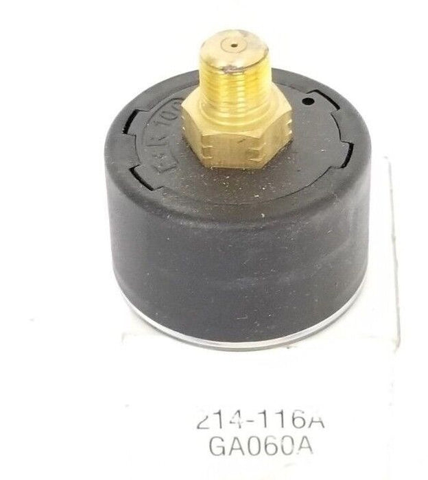 NIB NUMATICS 214-116A GAUGE 2'', 1/4'' THD, 0-60PSIG, 0-4BAR, 214116A