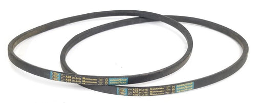 LOT OF 2 NEW GOODYEAR A32 V-BELTS PROFILE SMOOTH 34INCH OC, 1/2INCH WIDE, 4L340
