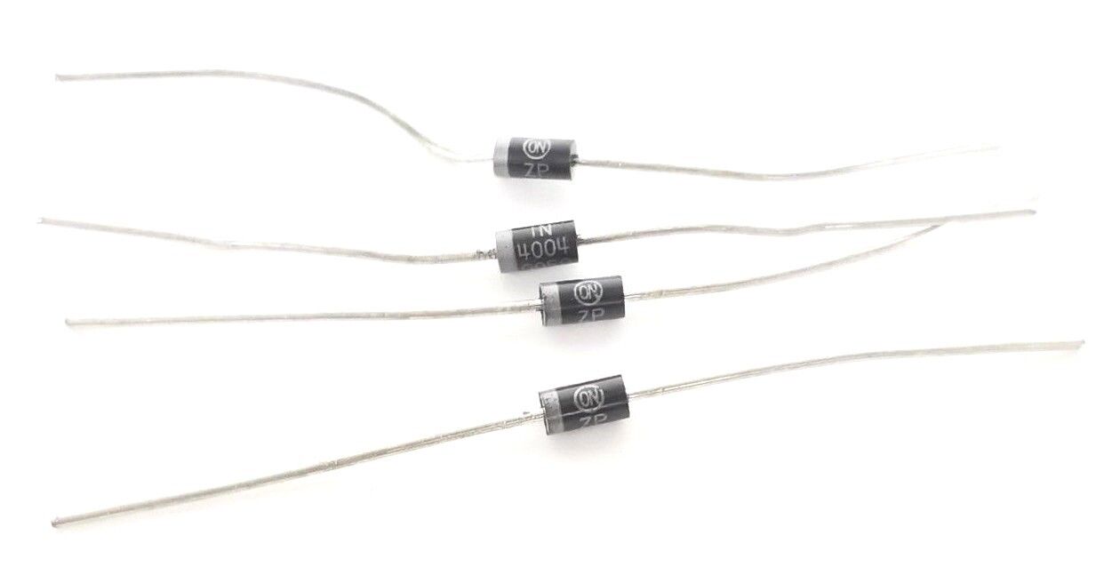 LOT OF 4 NEW GENERIC 1N4004 DIODES 1AMP 400V