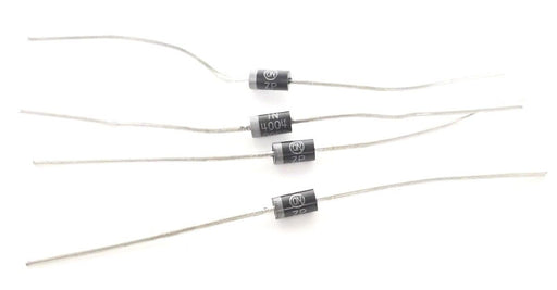 LOT OF 4 NEW GENERIC 1N4004 DIODES 1AMP 400V