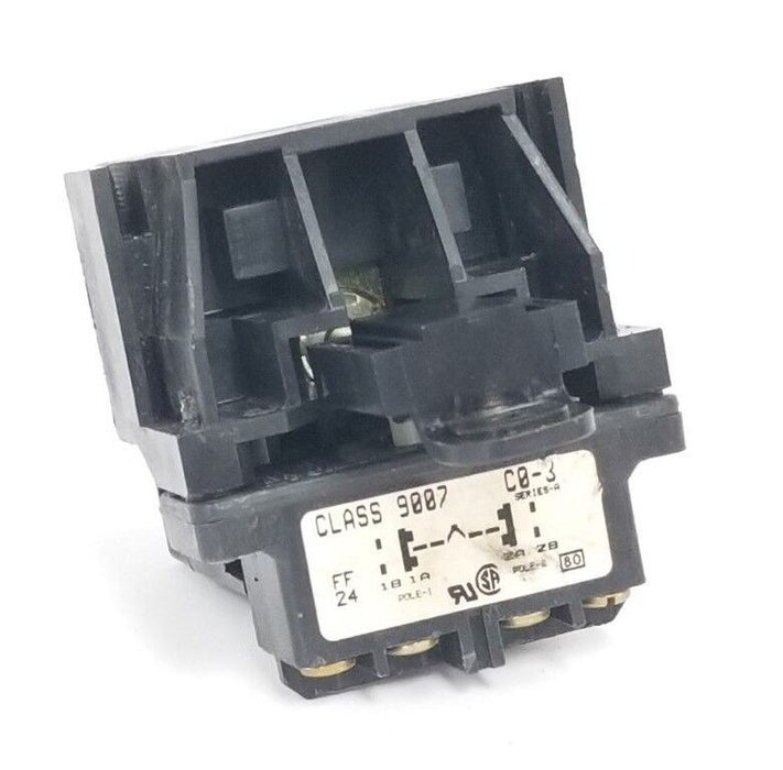 SQUARE D 9007-CO3 SNAP SWITCH SER. A W/ AUXILIARY CONTACT MOUNT BLOCK