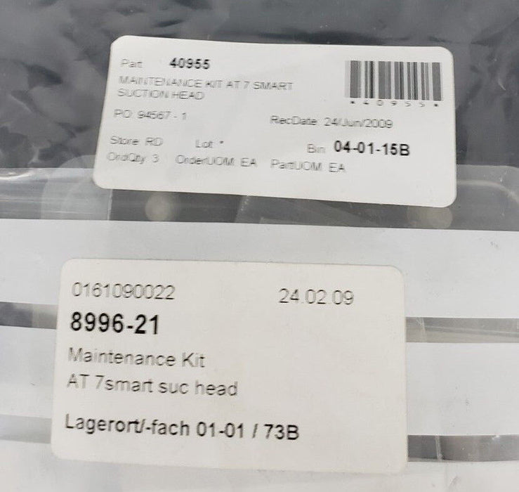 NEW SOTAX 8996-21 MAINTENANCE KIT FOR AT-7 SMART SUCTION HEAD 0161090022 899621