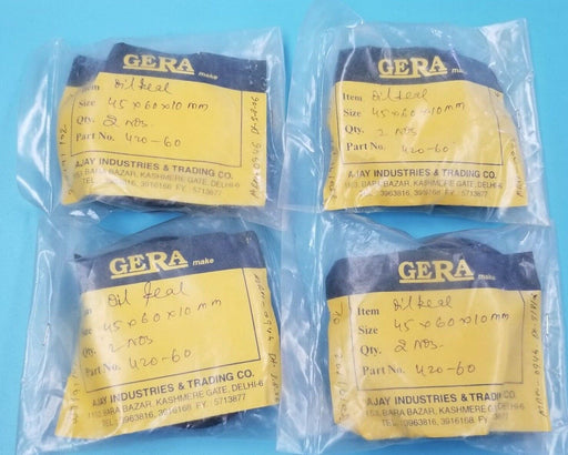 LOT OF 8 NEW GERA 45X60X10MM OIL SEALS