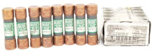 LOT OF 8 NEW COOPER BUSSMANN NON-15 ONE-TIME FUSES NON15