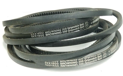 LOT OF 2 NEW BROWNING 5VX1800 GRIPNOTCH BELTS 358 COGGED V-BELT
