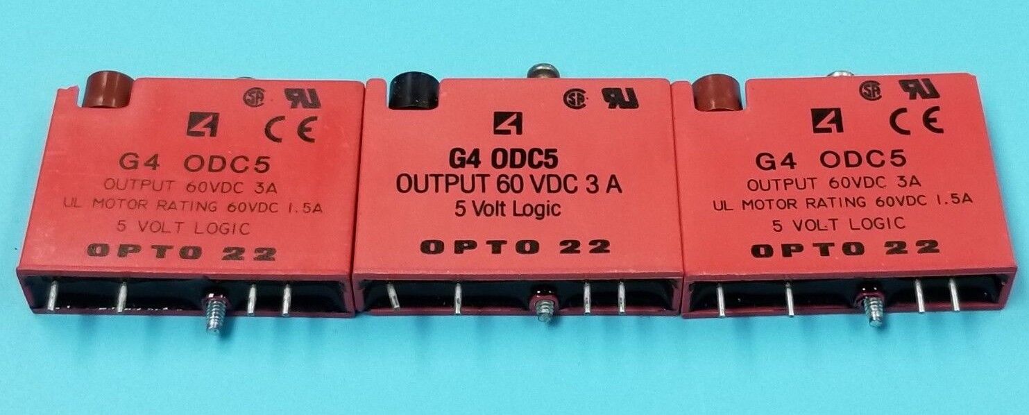 LOT OF 3 OPTO 22 G4-ODC5 OUTPUT MODULE G4ODC5, 5V LOGIC