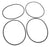 LOT OF 4 NEW SEALING SPECIALTIES 160X5BN70 METRIC O-RINGS 160MM ID 170MM OD