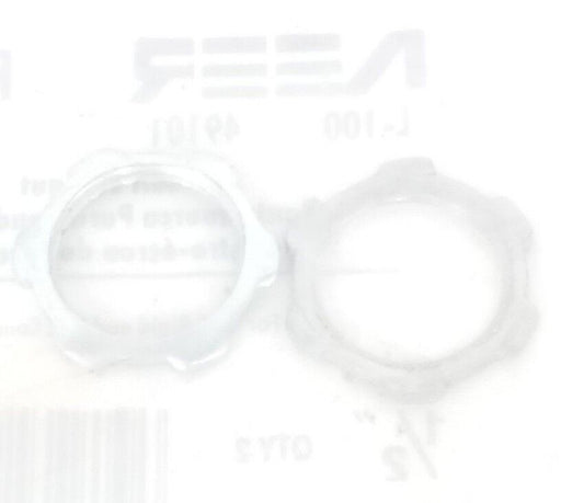 BAG OF 2 NEW NEER L-100 RGD CONDUIT LOCKNUT 49101, 1/2''