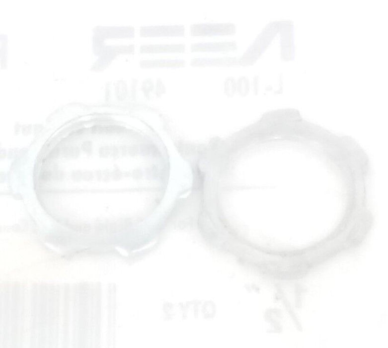 BAG OF 2 NEW NEER L-100 RGD CONDUIT LOCKNUT 49101, 1/2''