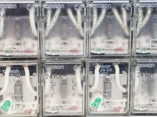 LOT OF 10 OMRON LY2N-D2 RELAYS LY2ND2, 24VDC