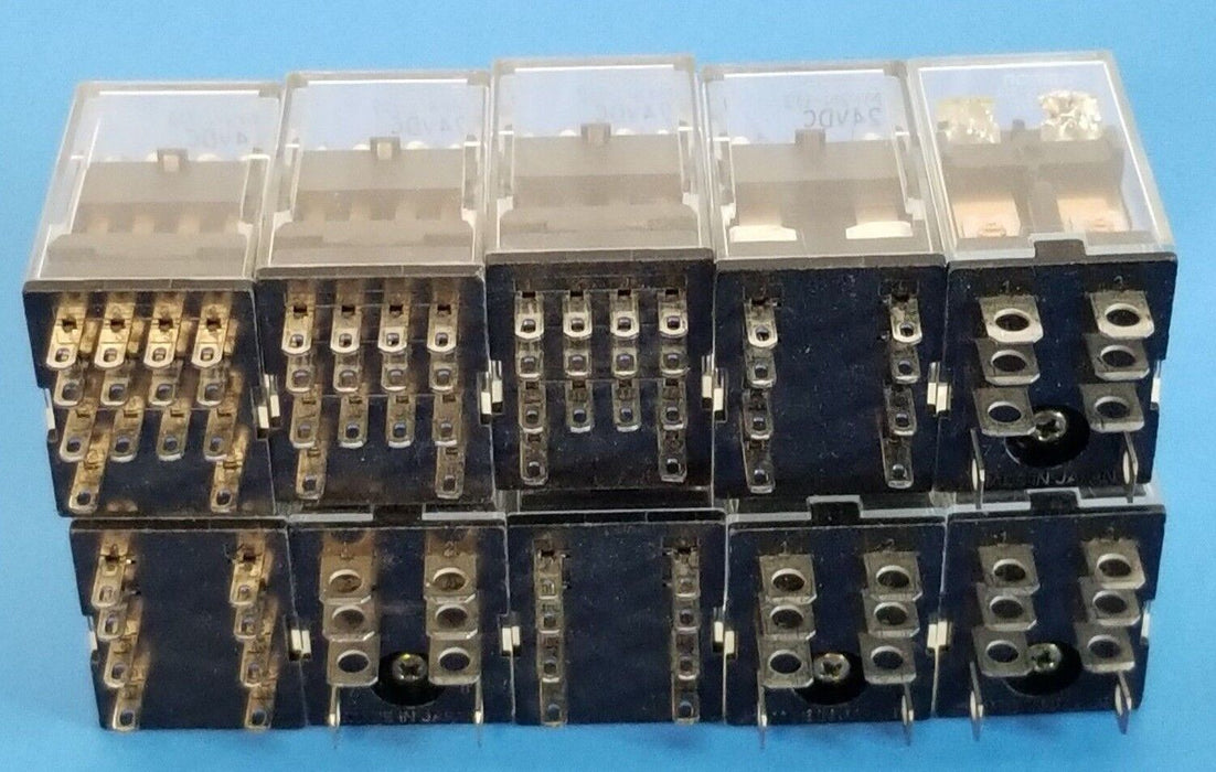 LOT OF 10 OMRON LY2N-D2 RELAYS LY2ND2, 24VDC