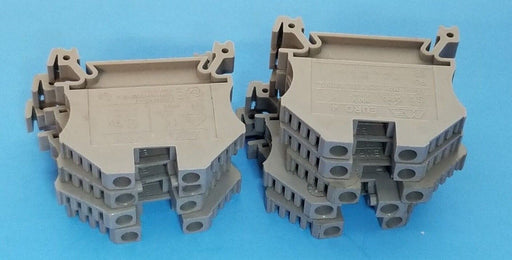 LOT OF 9 EURO 4 TERMINAL BLOCKS GREY