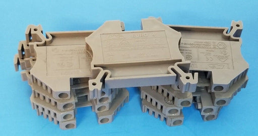 LOT OF 9 EURO 4 TERMINAL BLOCKS GREY