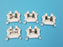LOT OF 5 EURO 4 TERMINAL BLOCKS WHITE