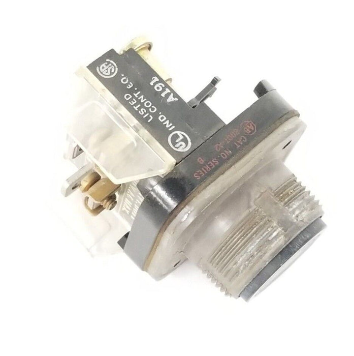 ALLEN BRADLEY 800T-A2 PUSH BUTTON SER. B W/ 800T-XA SER. C CONTACT BLOCK