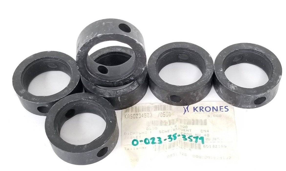 LOT OF 6 NEW KRONES 0-023-38-357-9 DN40 / NW 40 EPDM GASKETS 60192166 0023383579