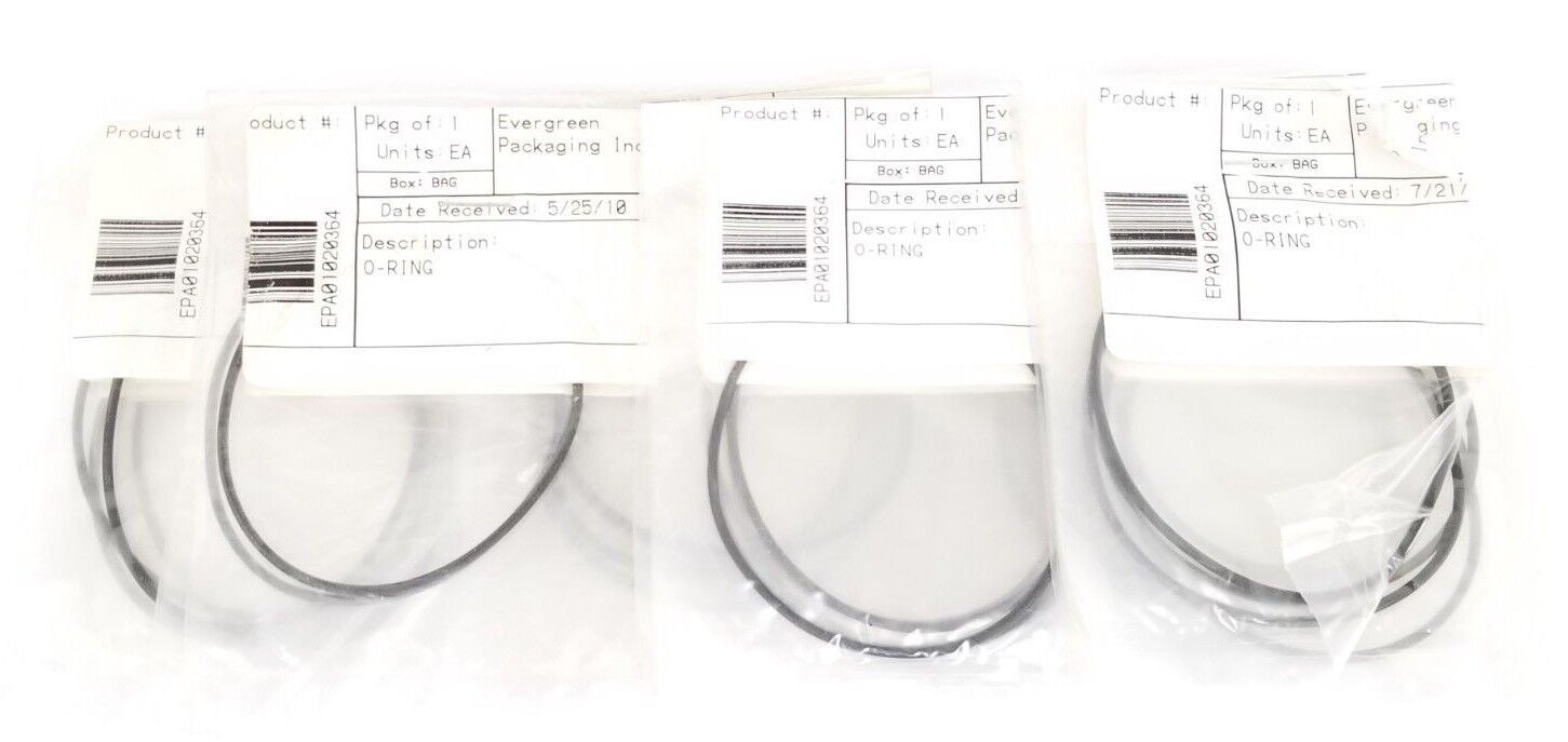 LOT OF 25 NEW EVERGREEN PACKAGING EPA01020364 O-RINGS
