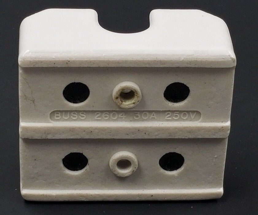 COOPER BUSSMANN 2604 PORCELAIN FUSE BLOCK