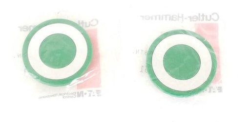 LOT OF 5 NEW EATON CUTLER-HAMMER 10250TB61 PUSH-PULL BUTTONS GREEN