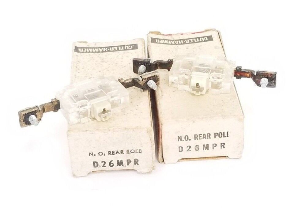 LOT OF 2 NIB CUTLER HAMMER D26MPR N.O. REAR POLE CONTACT RELAYS