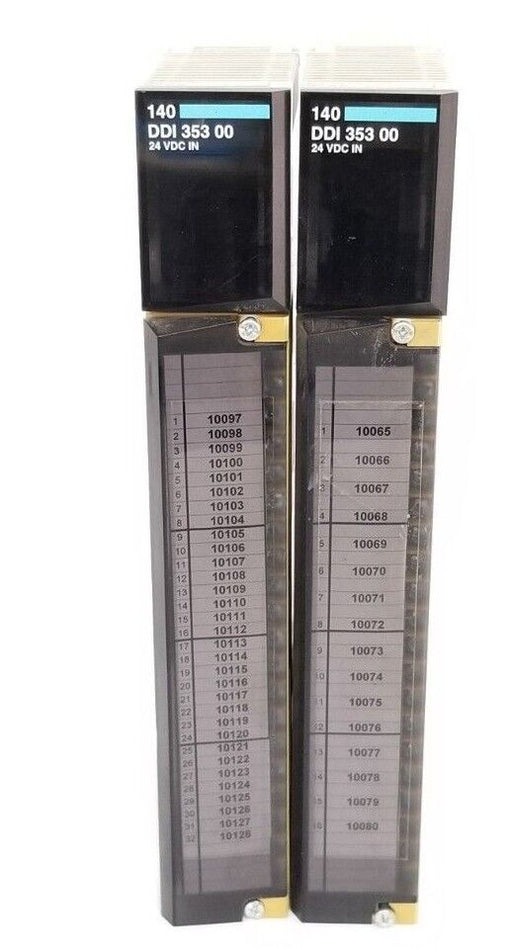 LOT OF 2 SCHNEIDER AUTOMATION 140 DDI 353 00 REV. 01.02 INPUT MODULES 140DDI353