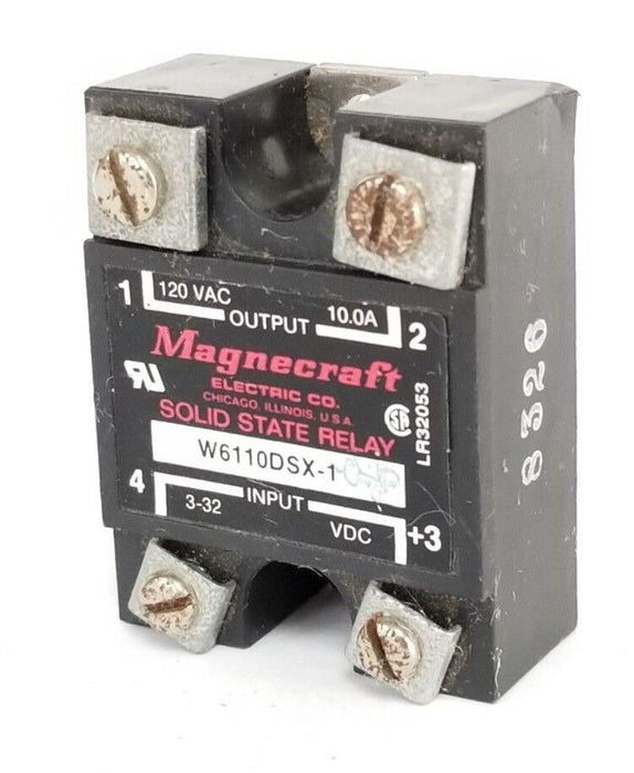 MAGNECRAFT W6210DSX-1 SOLID STATE RELAY 3-32VDC, W6210DSX1, 120VAC, 10A