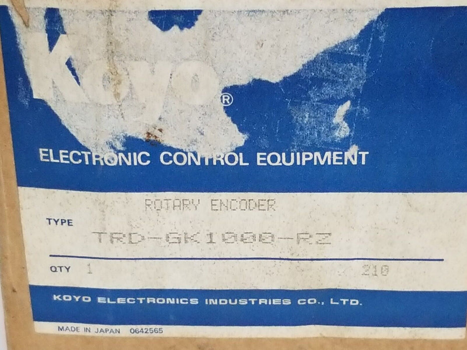 NIB KOYO TRD-GK1000-PZ ROTARY ENCODER TRDGK1000RZ