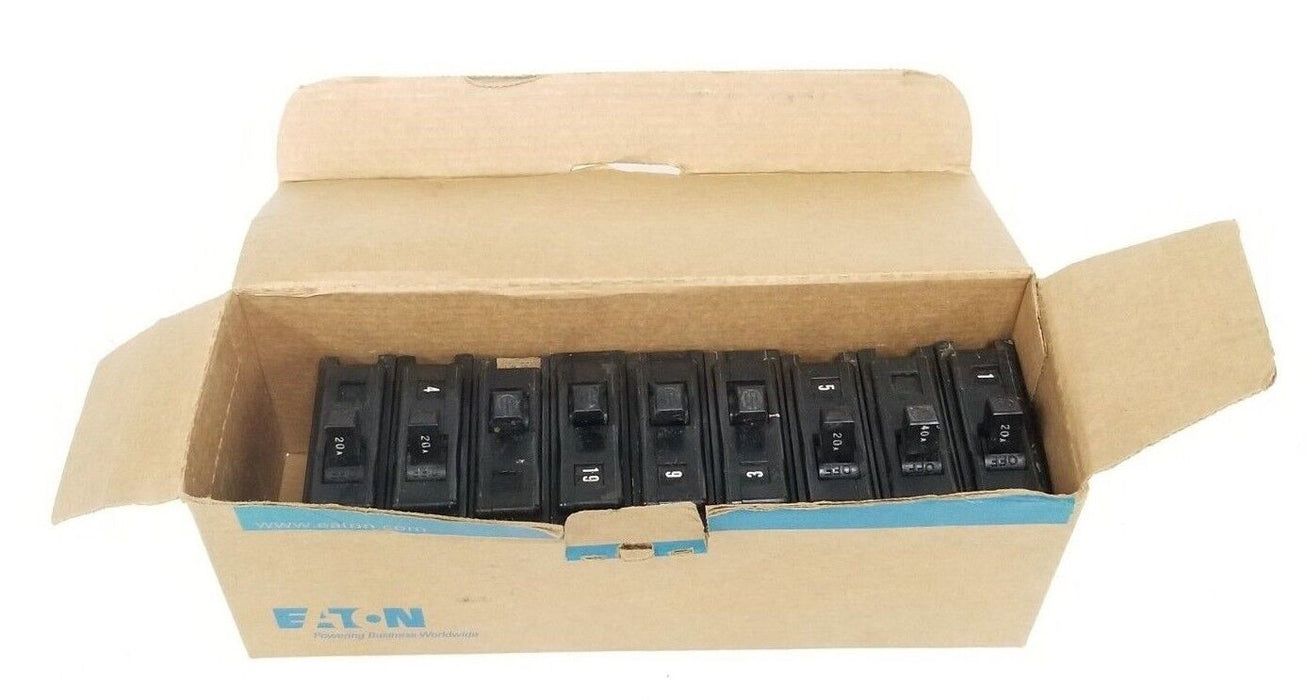 LOT OF 9 ITE EQ-P CIRCUIT BREAKERS 20A, 1P, 240V, EQ-P820