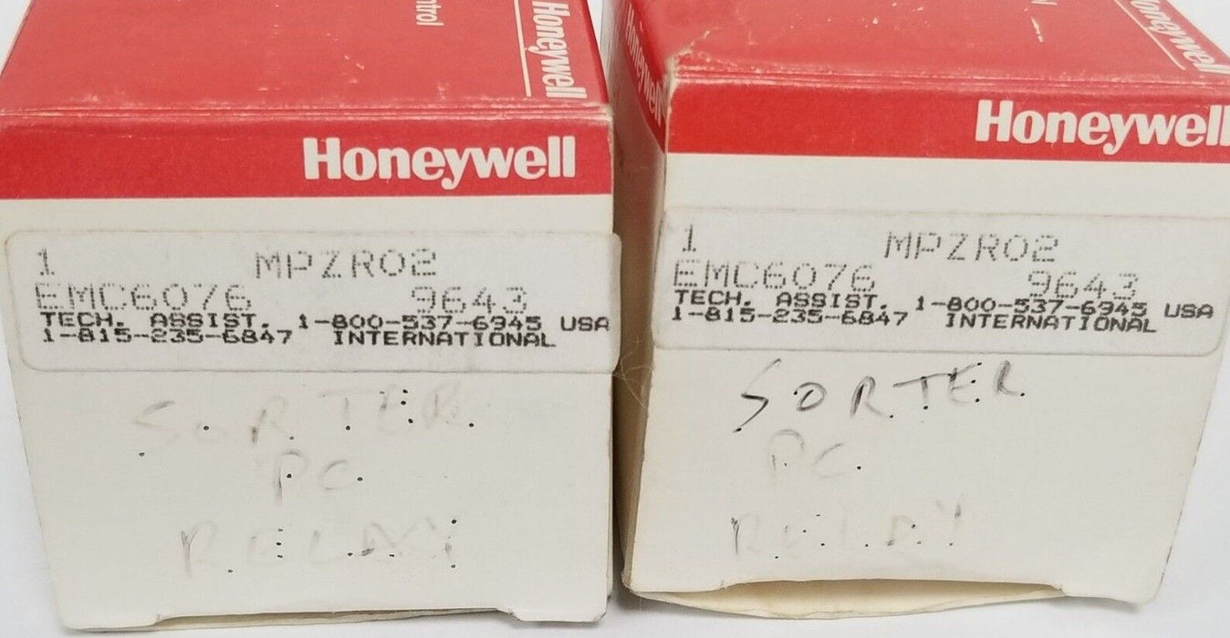 LOT OF 2 NIB HONEYWELL MPZR02 RELAYS EMC6076 9643 NC2D-JP-DC48V