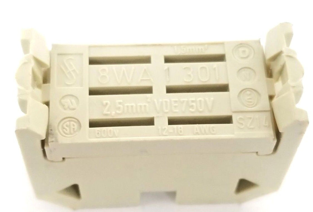 SIEMENS 8WA1-301 TERMINAL BLOCK 3 2,5MM VDE750V 8WA1301