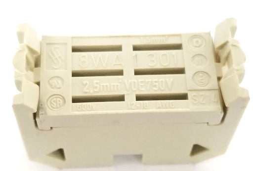 SIEMENS 8WA1-301 TERMINAL BLOCK 3 2,5MM VDE750V 8WA1301