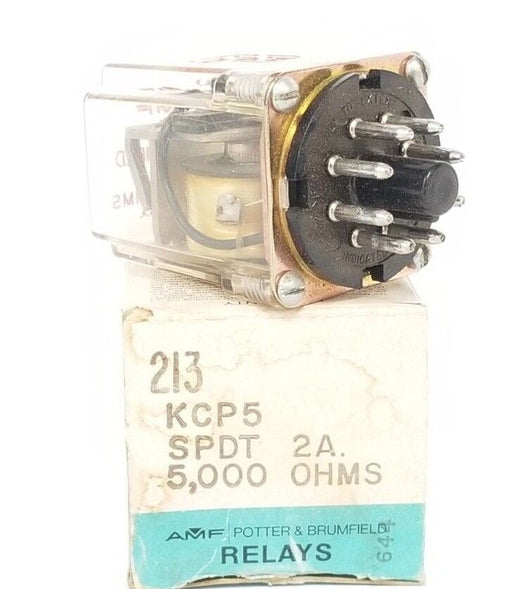 NIB POTTER & BRUMFIELD KCP5-5000 RELAY KCP5, 213, SPDT 2A, 5,000 OHMS