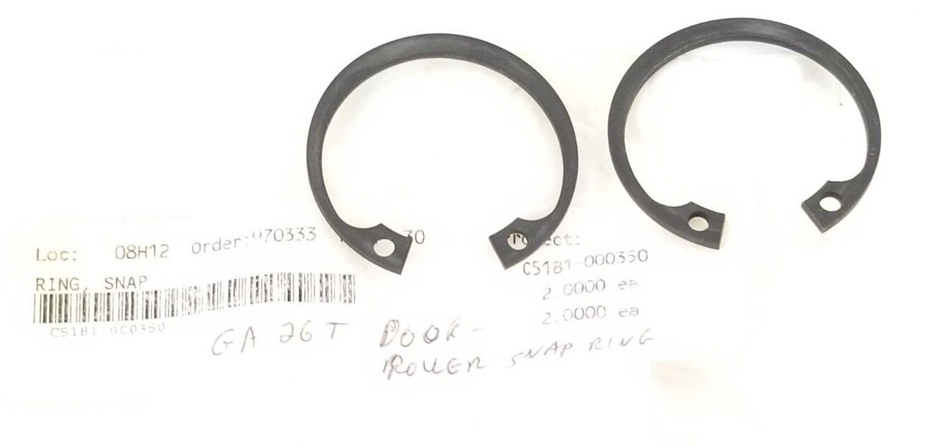 LOT OF 2 NEW GENERIC C5181-000350 SNAP RINGS C5181000350