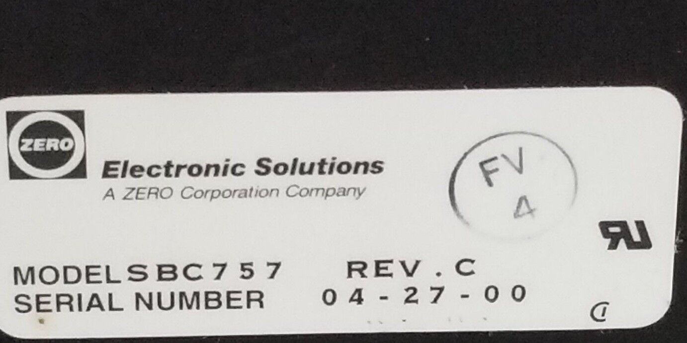 ELECTRONIC SOLUTONS SBC757 SLOT RACK REV. C SBC757MBD REV. F 07-0000489