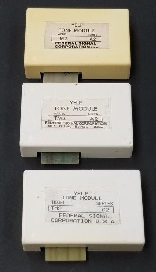 LOT OF 3 FEDERAL SIGNAL TM2 YELP TONE MODULES SER. A2 130C509